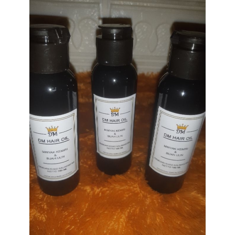 DM HAIR OIL (MINYAK KEMIRI BAKAR DAN BUAH ULIN)100 ML