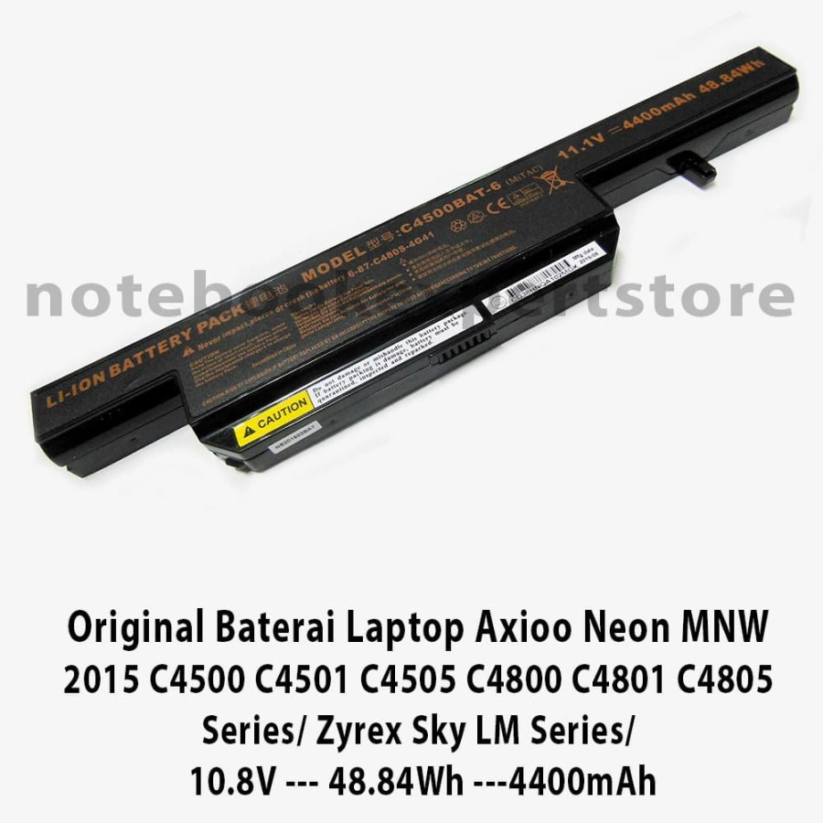 Baterai BATU BATTERAI BATRE Laptop Axioo Neon MNW 2015 C4500 C4501 C4505 C4800 C4801 C4805 C4805 Ser