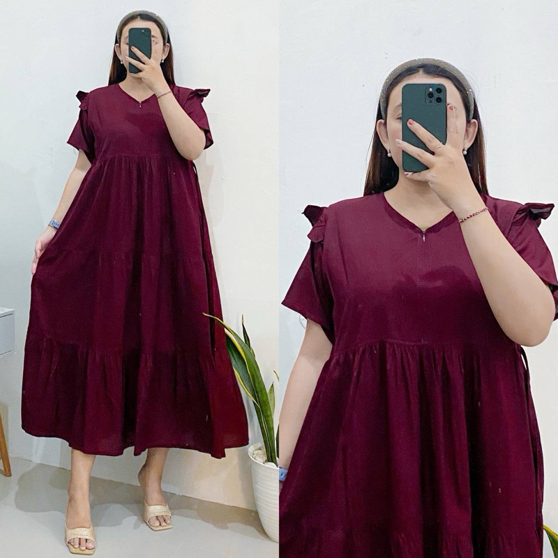 dress polos susun/susun dress rempel/dress polos