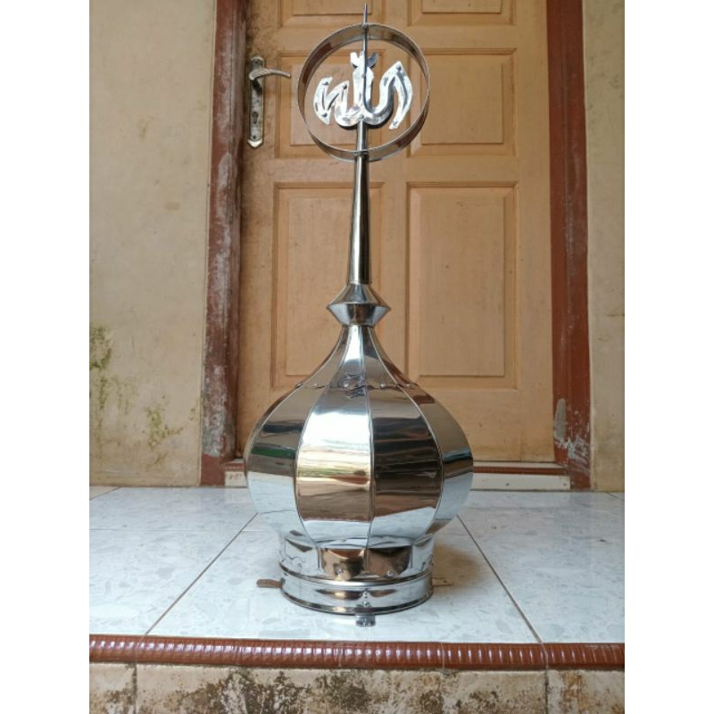 Kubah Stainless Steel ukuran 30 cm/Kubah Masjid Stainless ukuran 30 cm/Kubah Musholla ukuran 30 cm