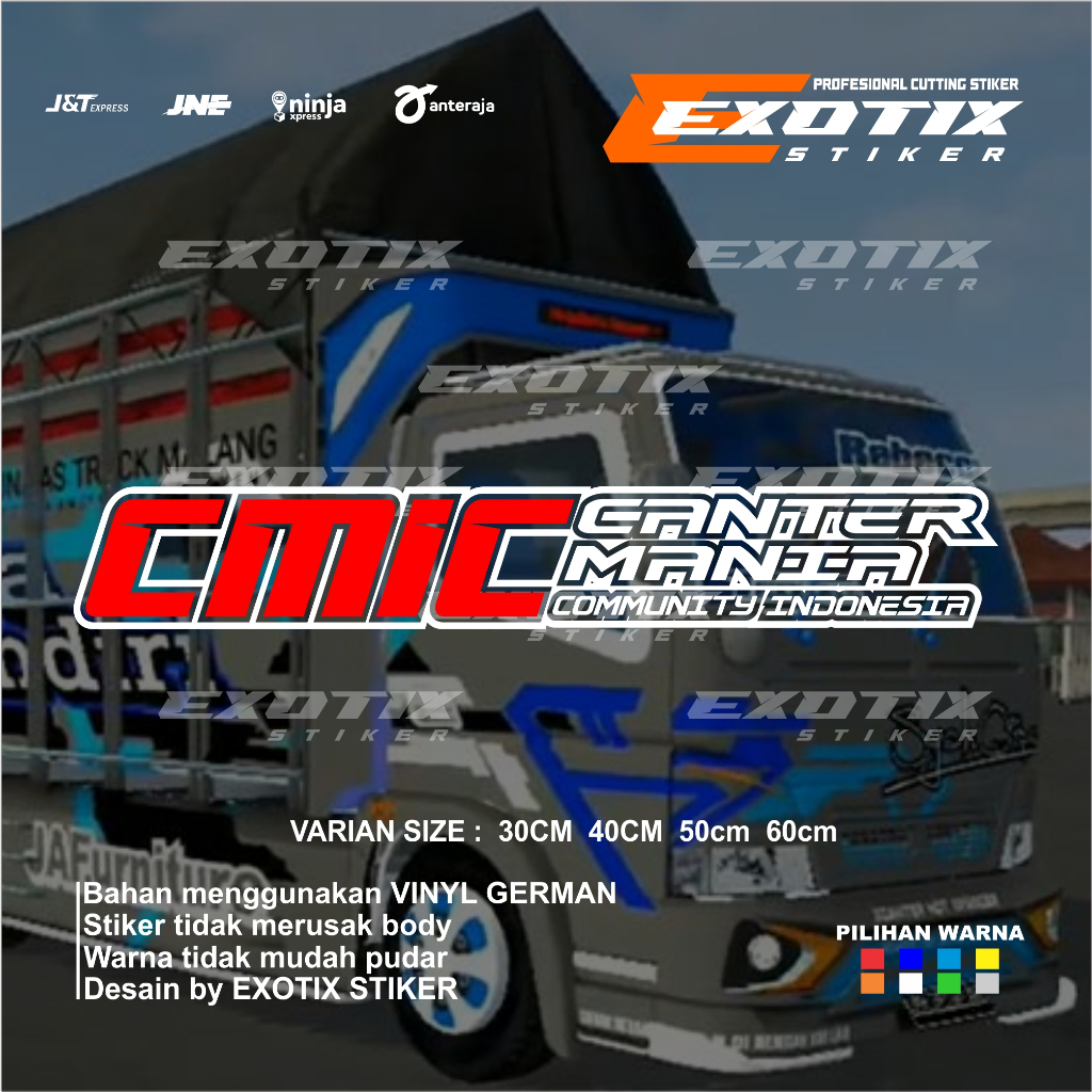 Stiker cmic stiker kaca canter mania comunity indonesia