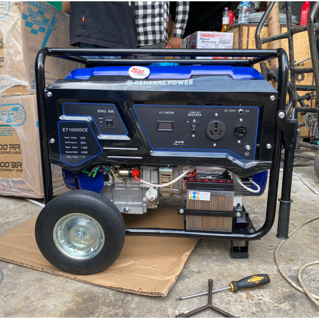 MESIN GENSET GENERATOR LISTRIK BENSIN 8000 WATT GENERAL ET10000CE ET 1000 CE