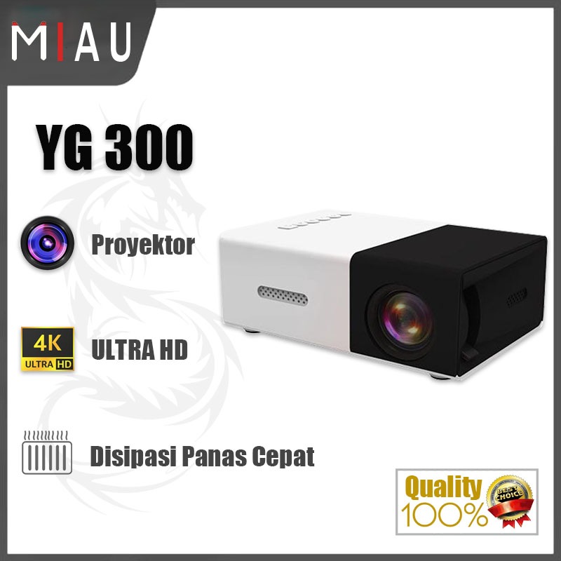 Mini Proyektor YG300 Proyektor LED Portabel Mini Projector Bioskop Rumah Terbuka dengan PC Memberika