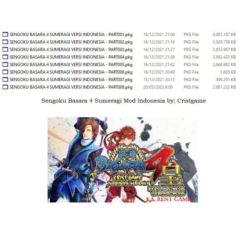 [PS3] Sengoku Basara 4 Sumeragi Sub Indo