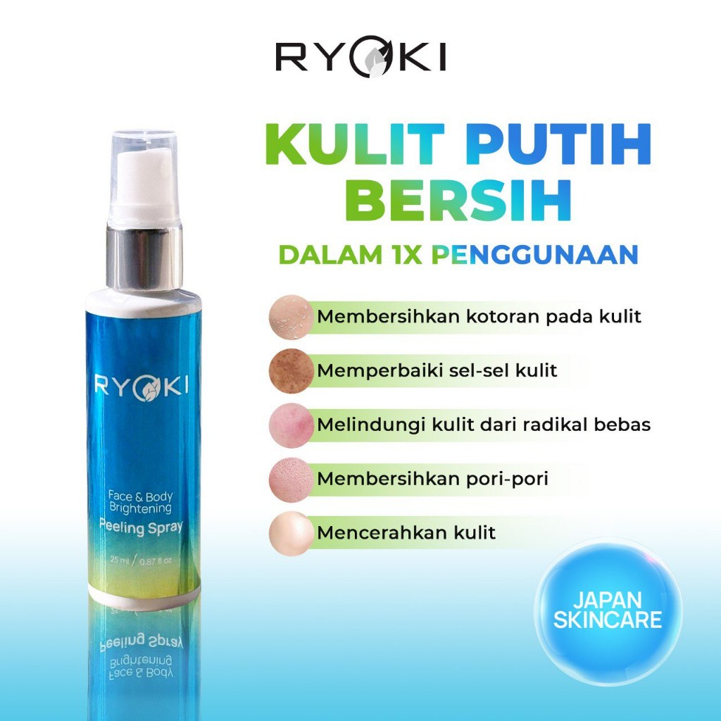 Ryoki Peeling Spray Pencerah Pembersih Kulit Ryoki