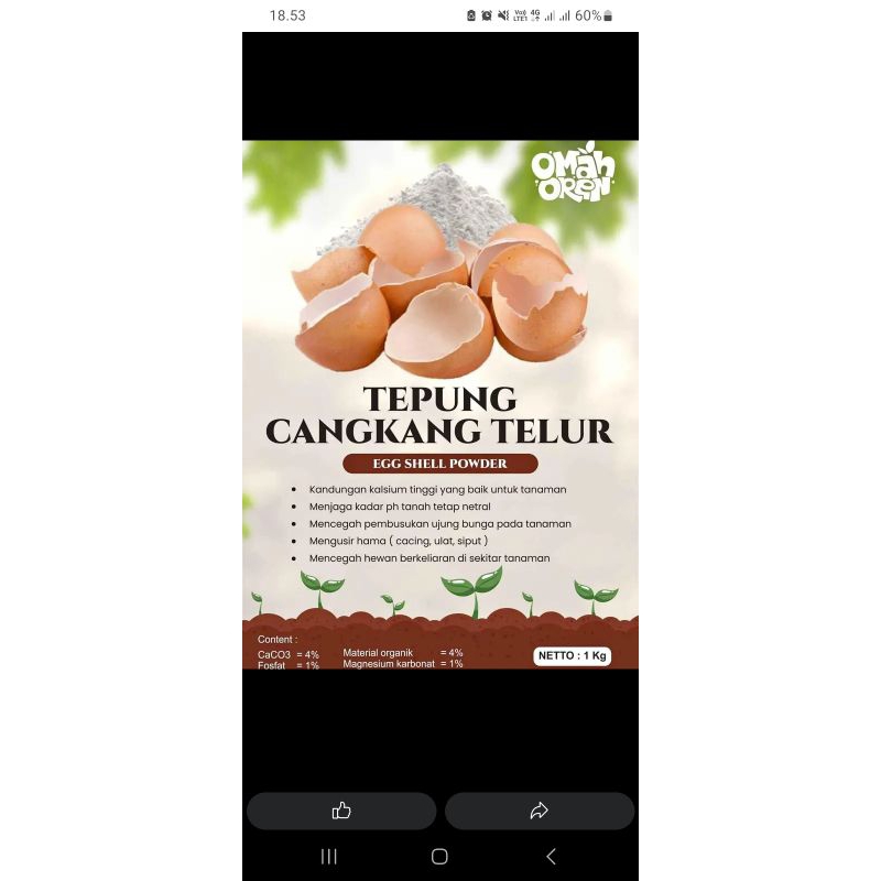 

TEPUNG CANGKANG TELUR BERAT 1KG