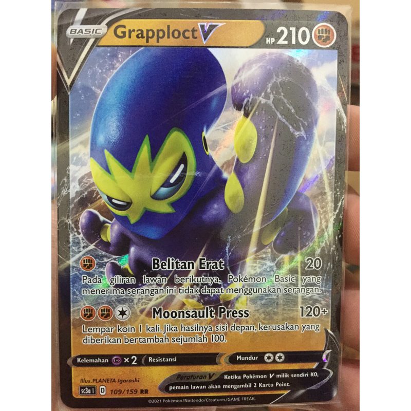 KARTU POKEMON GRAPPLOCT V INDONESIA HOLO
