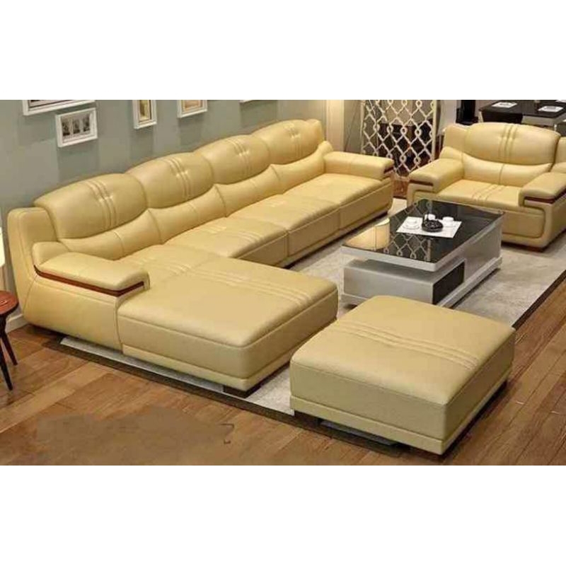 Sofa Kulit Letter L Sofa Minimalis Ruang Tamu Sofa Modern Jati Premium