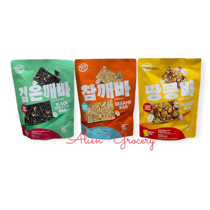 

QUICK FRESH Teng Teng Ting Ting Kacang Wijen Hitam Sesame Peanut Bar 113gr 126gr 140gr
