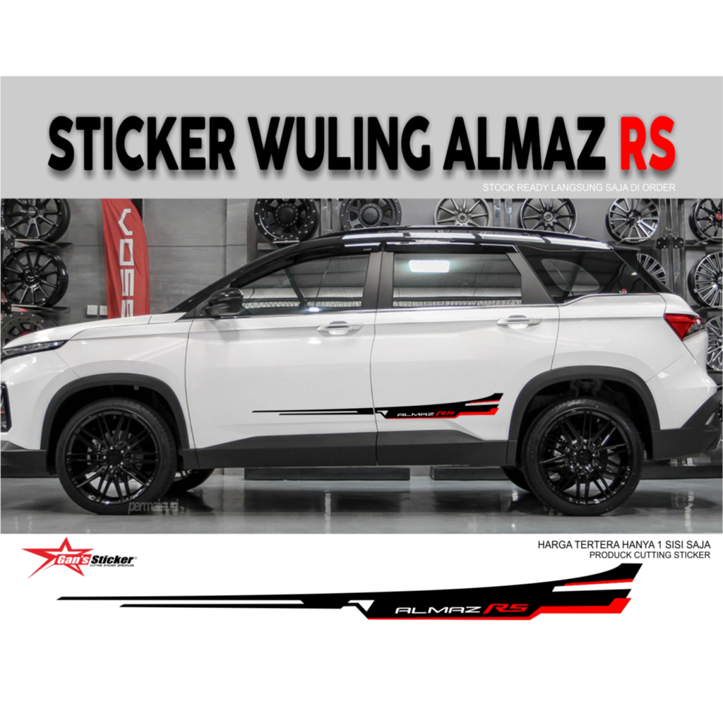 Sticker wuling almaz rs 2022  2023 aksesories wuling almaz rs
