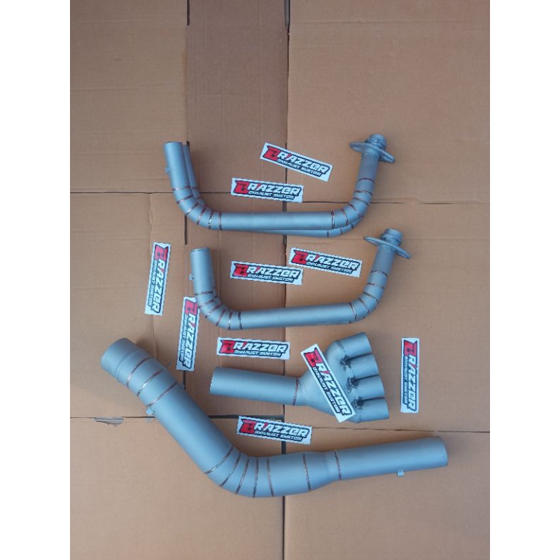 Header 4 Cylinder Sanblast Titanium Ninja250fi new CBR250RR Ninja karbu Kawasaki Z250 R25 MT25 heade