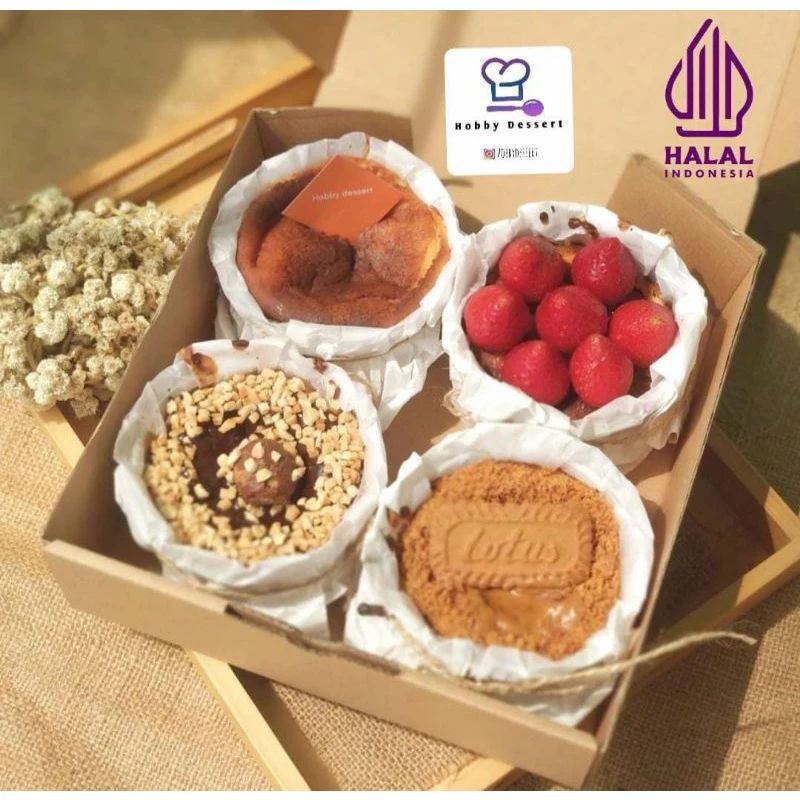 

Basque Burnt Cheese Cake Bersertifikasi HALAL / Bento Cake Diameter 10cm