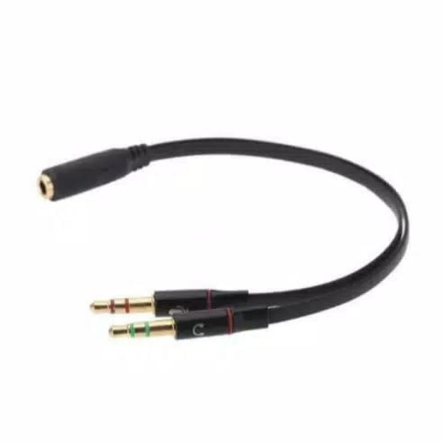Kabel Audio Jack Smule Aux Jack 3.5mm Splitter 1 Female to 2 Male