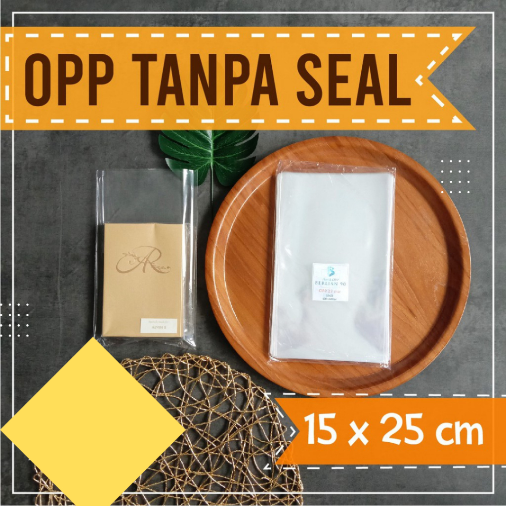 

PLASTIK OPP TANPA LEM 15 x 25 cm / Plastik Kaca Tebal 30s MIC / Plastik souvenir isi 100 lembar