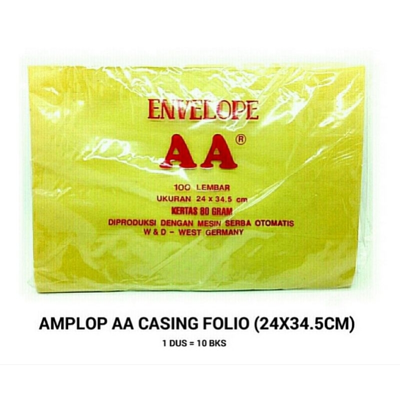 

Amplop AA Coklat 24 x 34.5 Cm ( Folio )