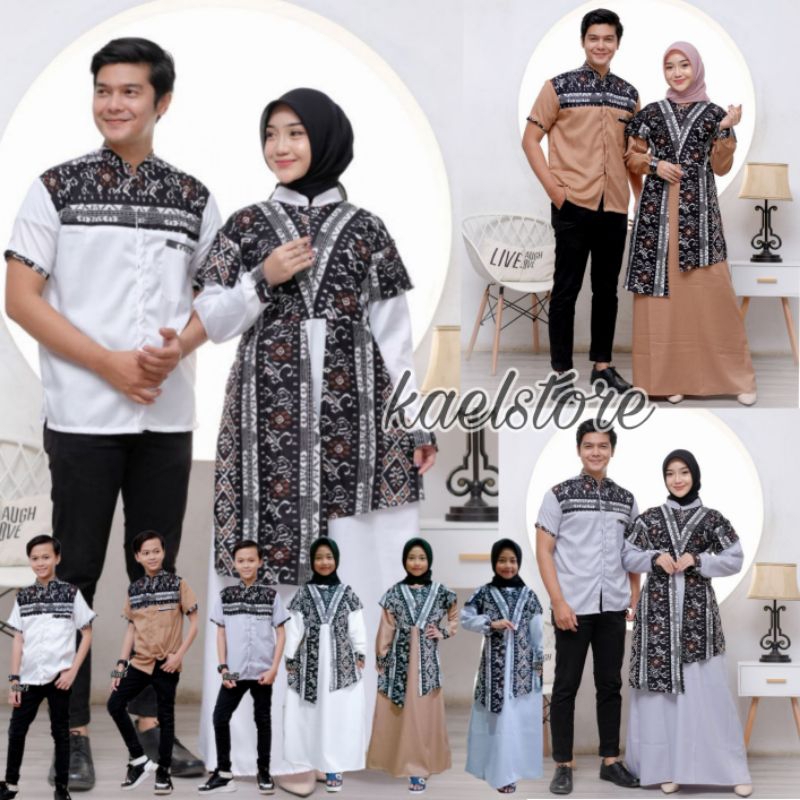 Gamis Songket Terbaru/couple gamis keluarga