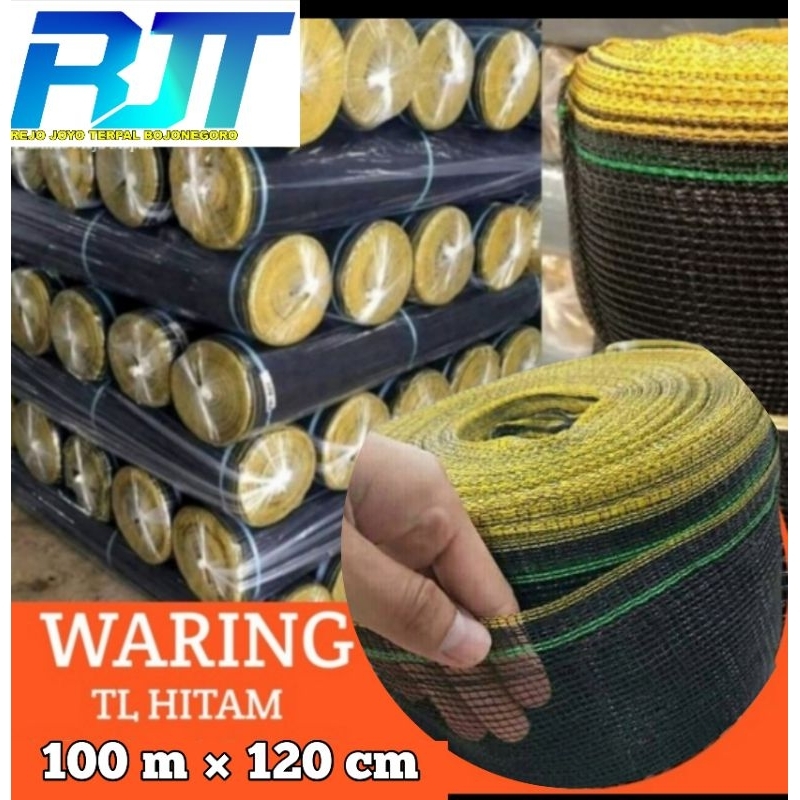 Waring hitam 1 Roll panjang 100 Meter lebar 120 cm