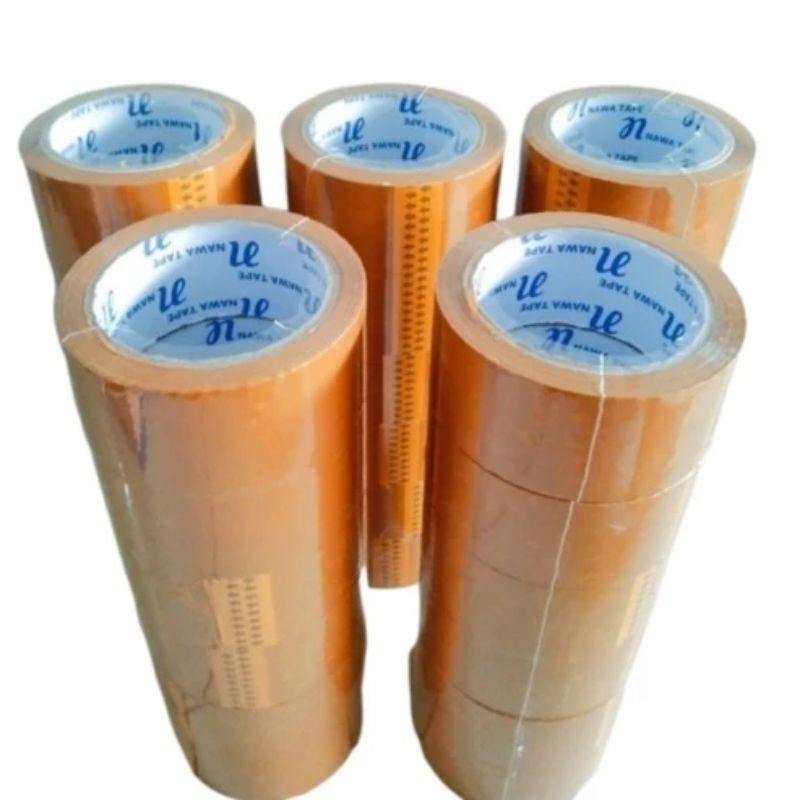 

Lakban super bening dan coklat 2 inc 90 yard / lakban packing