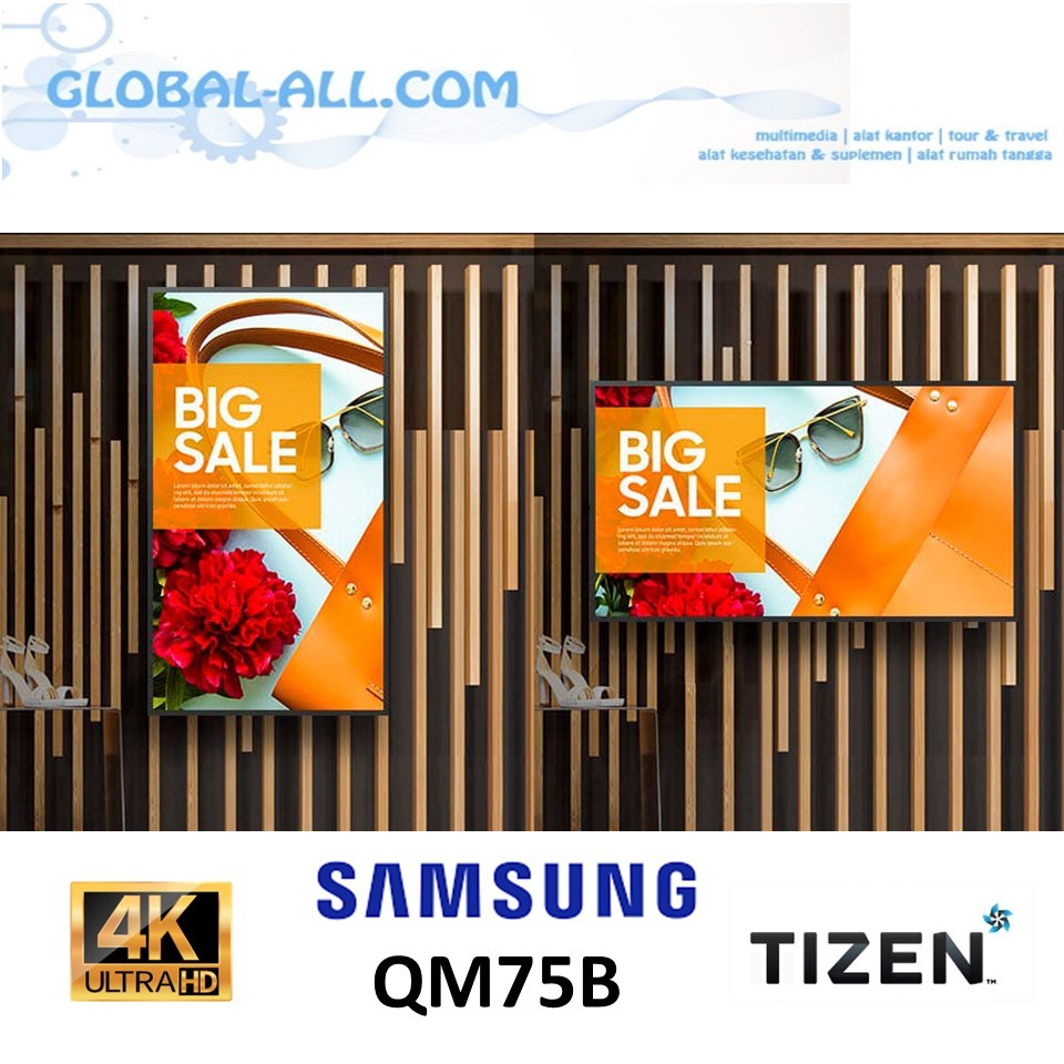 SAMSUNG QM75B 75 INCH 4K DIGITAL SIGNAGE