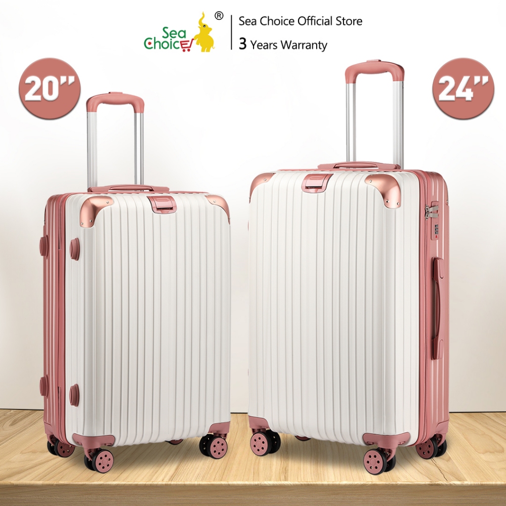 SEA CHOICE Koper 24 Inci Kabin 20" President PC+ABS Klasik, 360° Roda Ganda Senyap-Garansi 3 Tahun