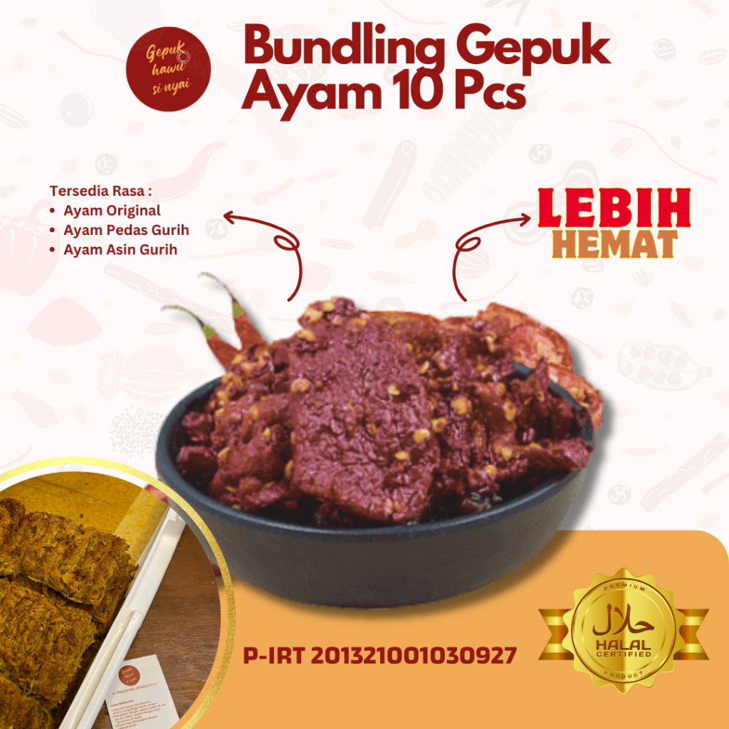 

(10 Pcs) BUNDLING Gepuk Ayam Tradisional Organik Siap Saji