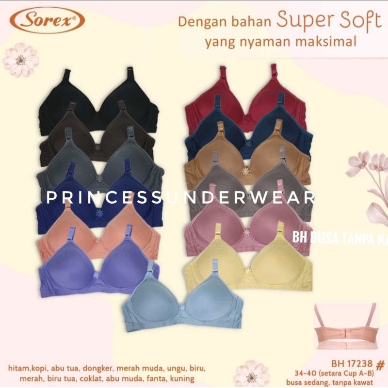 BH Sorex 17238 Tanpa Busa Tanpa Kawat Kait 2 dan 3 tingkatan