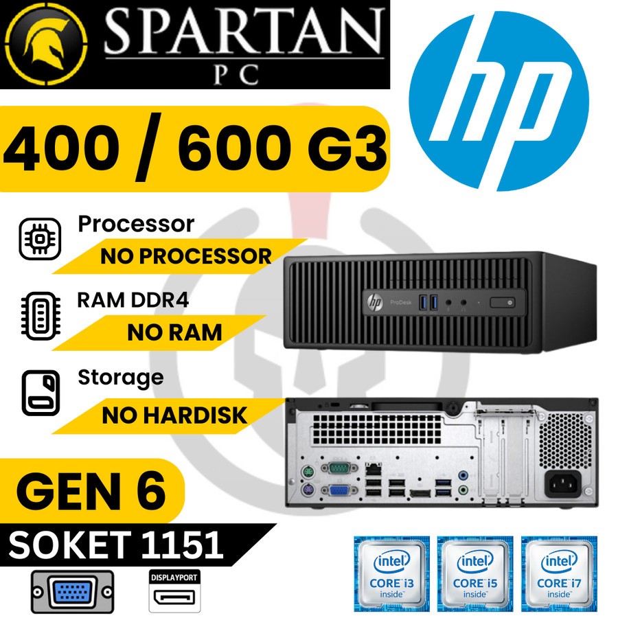 HP ProDesk 400 G3 SFF Core i3 / i5 / i7 Gen 6 LGA 1151 PC Slim