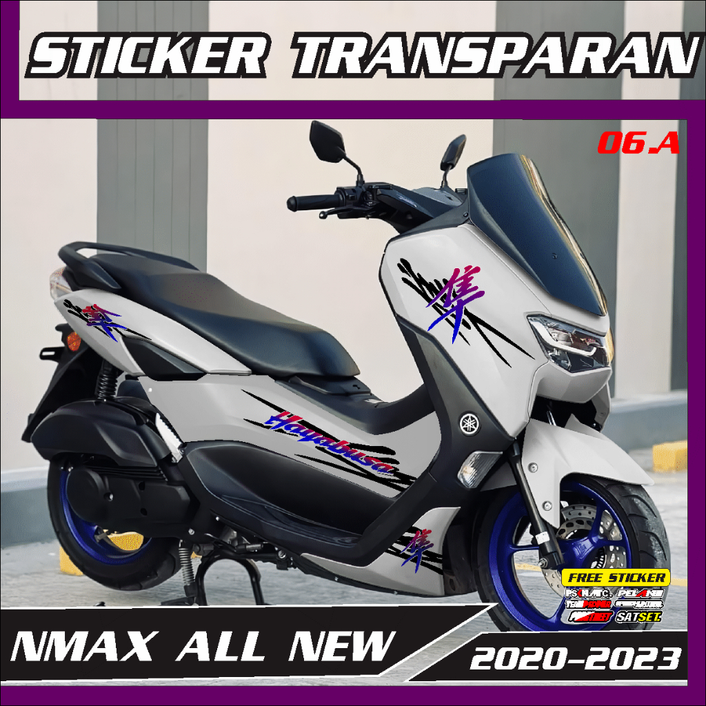 STRIPING TRANSPARAN YAMAHA N MAX 155 NEW STIKER N MAX NEW HAYABUSA BRC 006