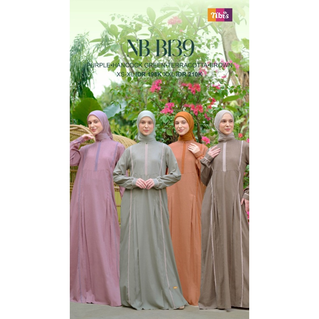Baju Gamis Wanita Kekinian NB B139 by Nibras Original Terbaru 2023