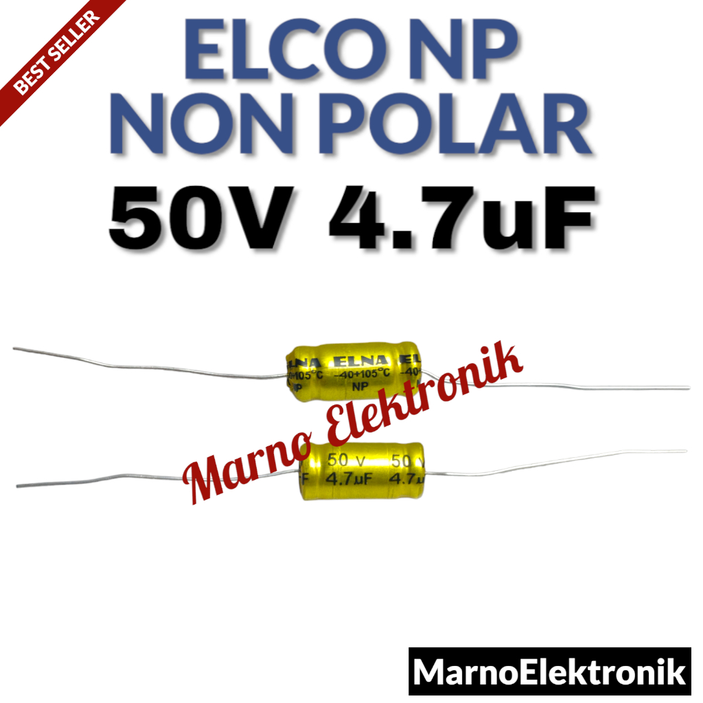 ELCO NP NON POLAR 50V4.7UF 50V 4.7UF ASLI ORI ORIGINAL