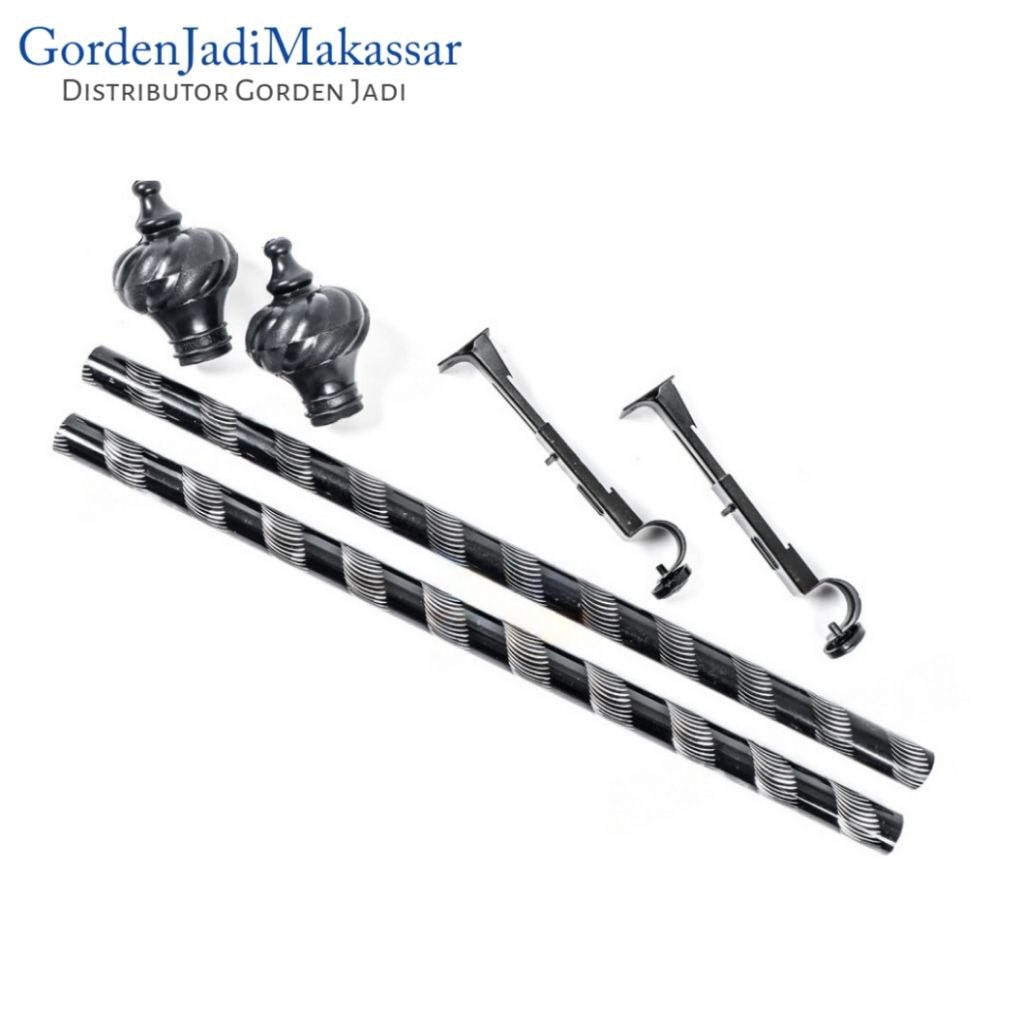 Besi Gorden Full Set/Batang Hordeng/Tiang Gorden/Rel Gorden/Besi gorden Tiang/gorden Tongkat/gorden 