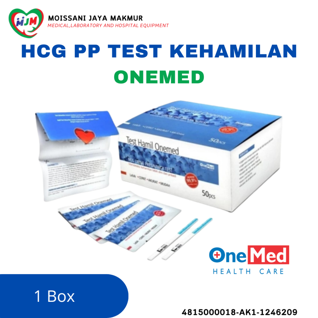 TES KEHAMILAN ONEMED 1 BOX ISI 50/TES PACK KEHAMILAN HCG PP TEST STRIP ONEMED