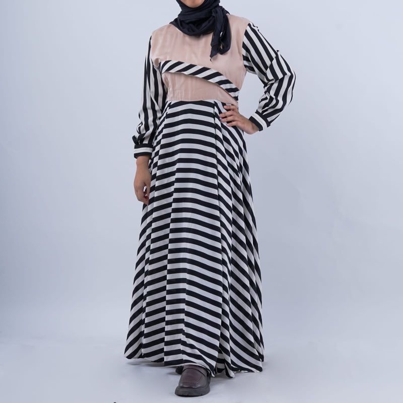 Gamis Salur Kombinasi