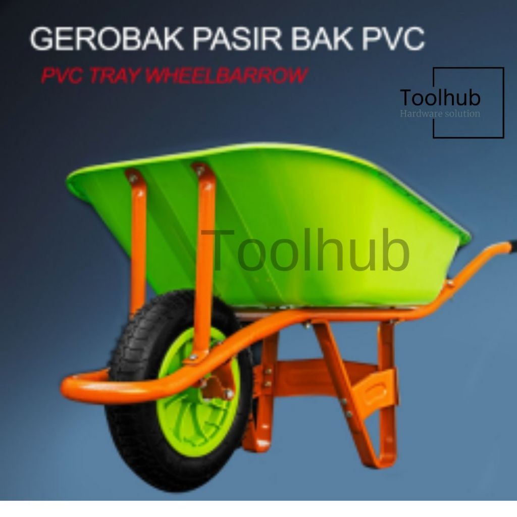 GEROBAK PASIR PVC HIJAU SANSHAN | GEROBAK KEBUN | GEROBAK SORONG | GEROBAK MURAH PVC TEBAL | GEROBAK