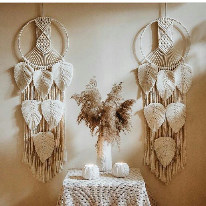 Terlarisss [READYSTOCK] macrame wall hanging-gantungan tali katun/ macrame dreamcather/makrame