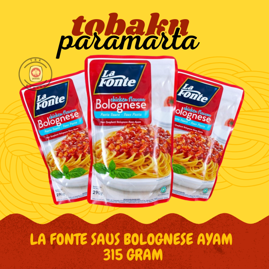 

LA FONTE SAUS BOLOGNESE AYAM 315 GRAM / SAUS BOLOGONESE PASTA SPAGETTI / SAUS PASTA