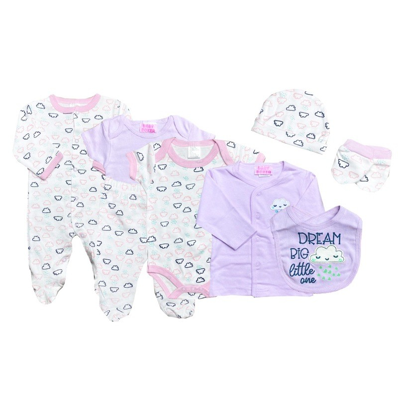 BABYRWARSOME - Baby Bodyset 8in1 Motif Dream Big - Pakaian Bayi Set Newborn