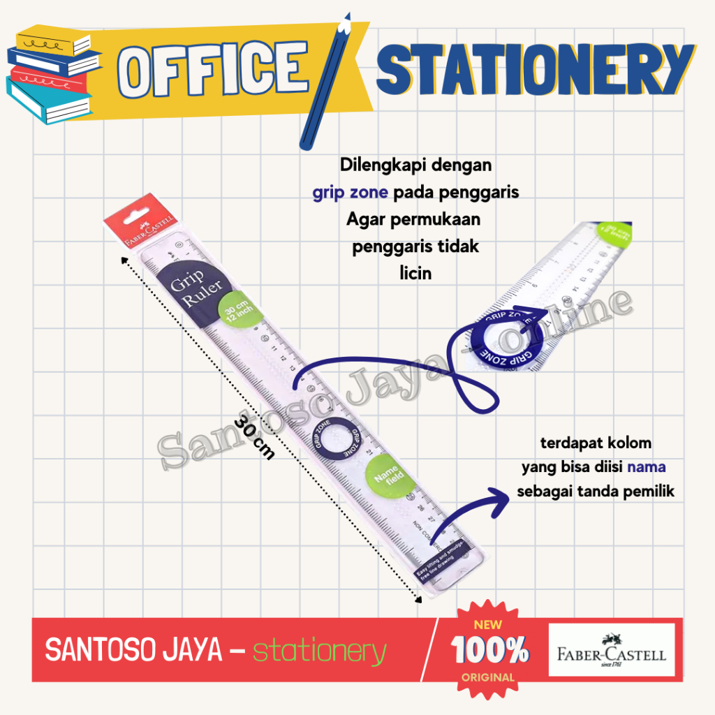 

Penggaris FABER CASTELL 30 cm - Ruler FABER-CASTELL 171220 - 12 inch