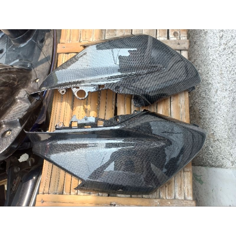body cowling cover lampu depan nmax old karbon