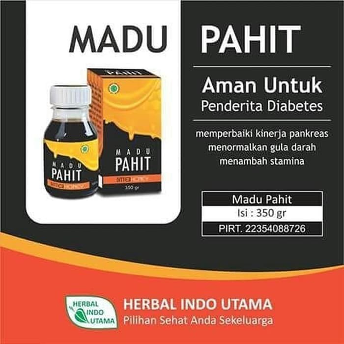 

Madu Pahit - Bitter Honey - Isi 350 Gram - Herbal Indo Utama - BPOM - Original Product - Asli