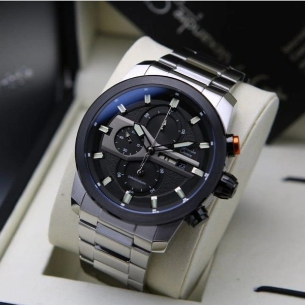 TERMURAH Jam Tangan Pria Alexandre Christie AC 6559 Black AC 6559 SILVER Original 45mm
