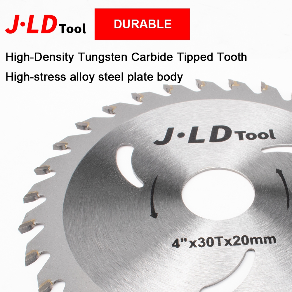 JLD 100mm 30T Mata Pisau Potong Gergaji Kayu grinda mata Saw Blade TCT 4&quot; x 30T Circular Saw Blade