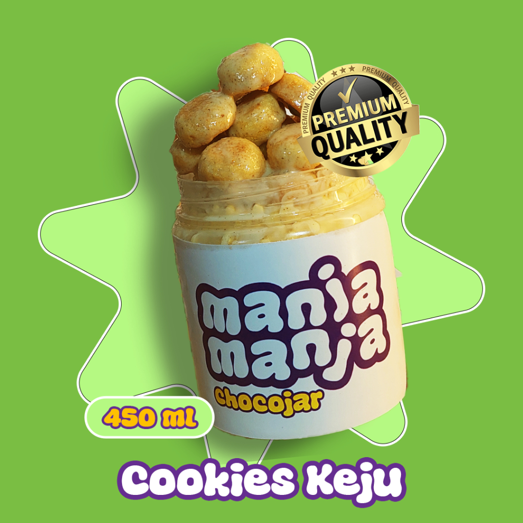 

Cookies Keju Cemilan Snack Coklat Lumer Premium 450 ml - Manja-Manja Jarjoy by Nala
