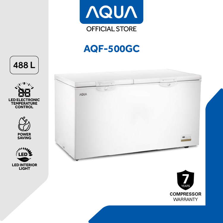Chest Freezer AQUA AQF500GC Sliding Glass Door 488 Liter