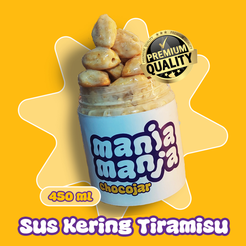 

Sus Coklat Varian Tiramisu Cemilan Snack Coklat Lumer Premium 450 ml - Manja-Manja Jarjoy by Nala