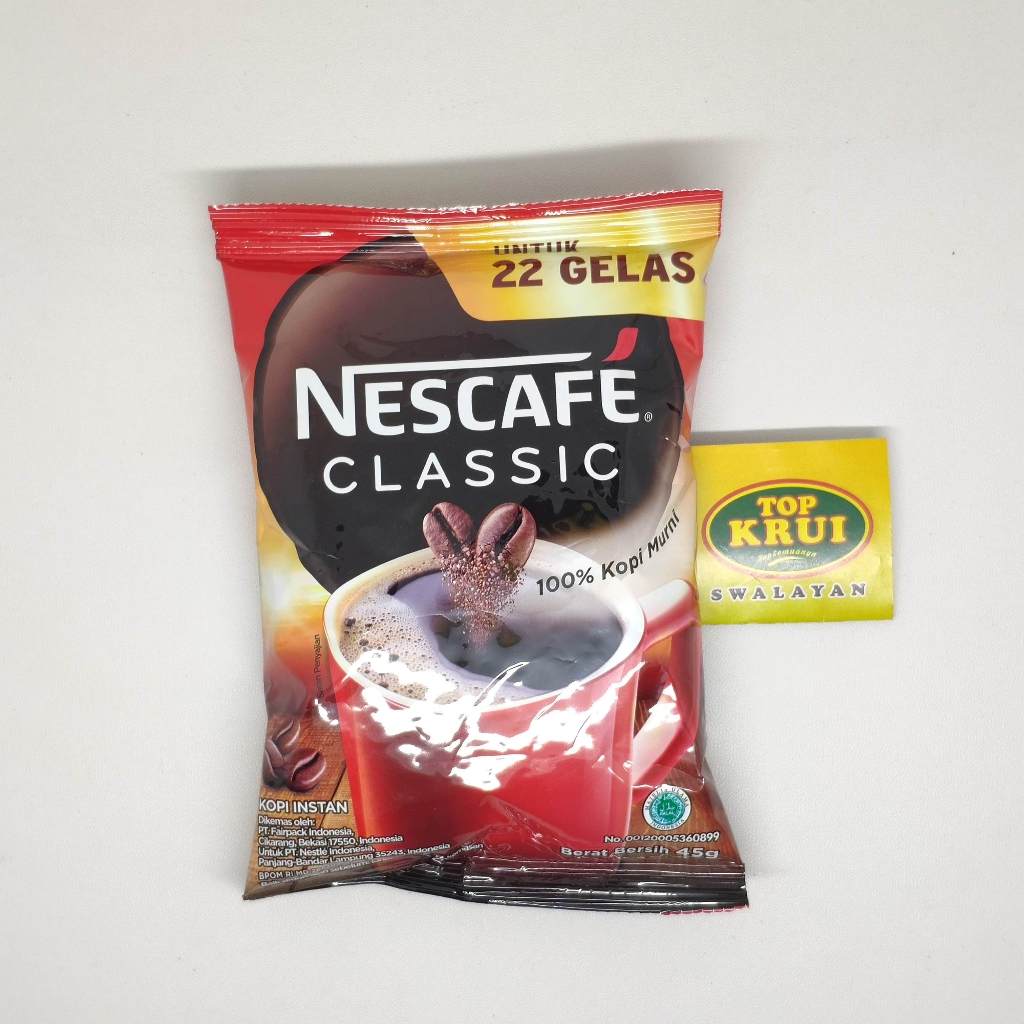 

NESCAFE Classic Kopi Instan Kopi Hitam 45g