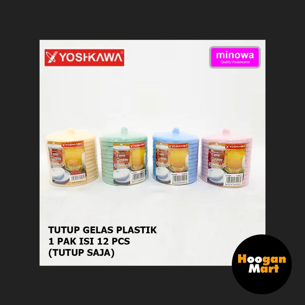 [Tutup Gelas] Tutup Gelas Plastik T - 080 TP (isi 12) - Yoshikawa Minowa