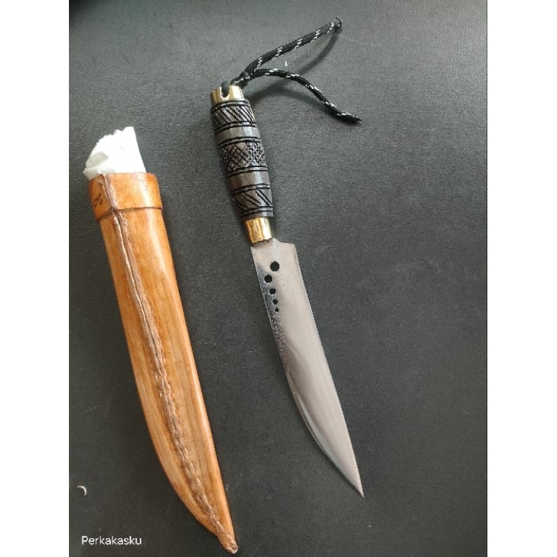 Pisau Daging Seset Kulit Baja Asli