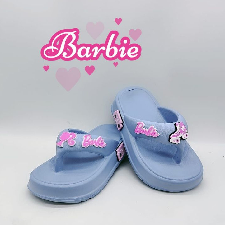 Sandal Jepit Anak Perempuan Jepit Jelly Anak Cewek Wedges Korea Style Terbaru Size 24-35 Karakter Barbie 203AB