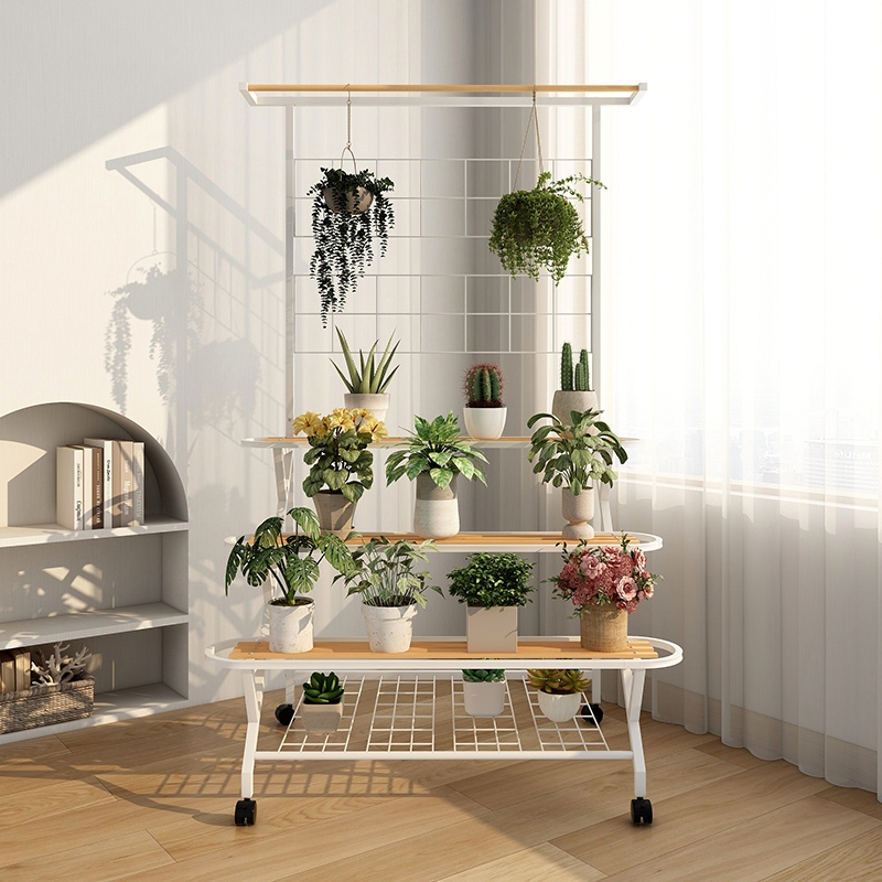 WARM LAB Rak Bunga Susun Besi Tingkat 3 / Rak Bunga Minmalis / Rak Pot Bunga Susun Besi